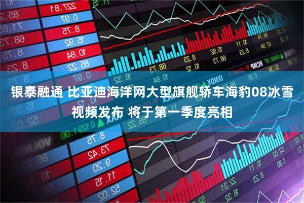 银泰融通 比亚迪海洋网大型旗舰轿车海豹08冰雪视频发布 将于第一季度亮相