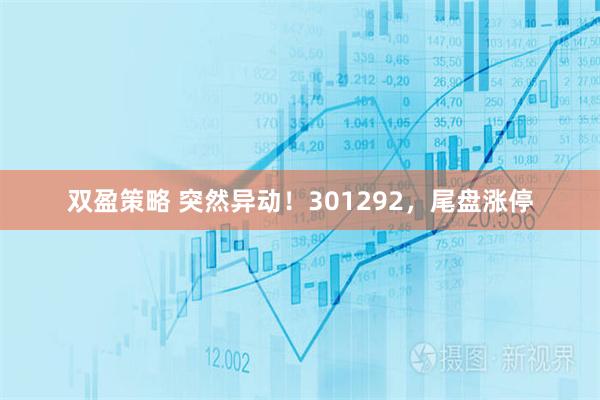 双盈策略 突然异动！301292，尾盘涨停