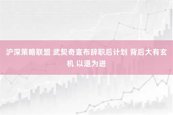 沪深策略联盟 武契奇宣布辞职后计划 背后大有玄机 以退为进