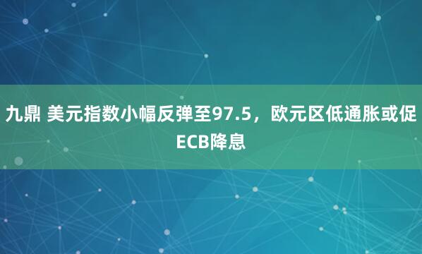九鼎 美元指数小幅反弹至97.5，欧元区低通胀或促ECB降息