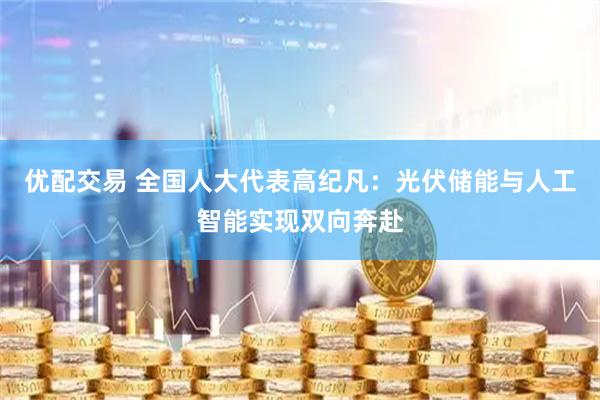 优配交易 全国人大代表高纪凡:光伏储能与人工智能实现双向奔赴