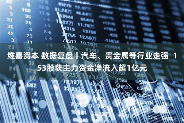 维嘉资本 数据复盘丨汽车、贵金属等行业走强  153股获主力资金净流入超1亿元