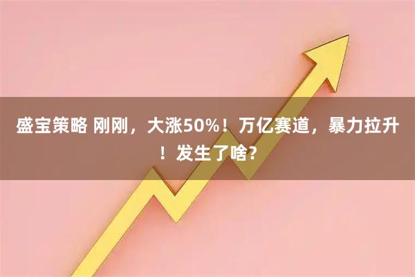 盛宝策略 刚刚，大涨50%！万亿赛道，暴力拉升！发生了啥？